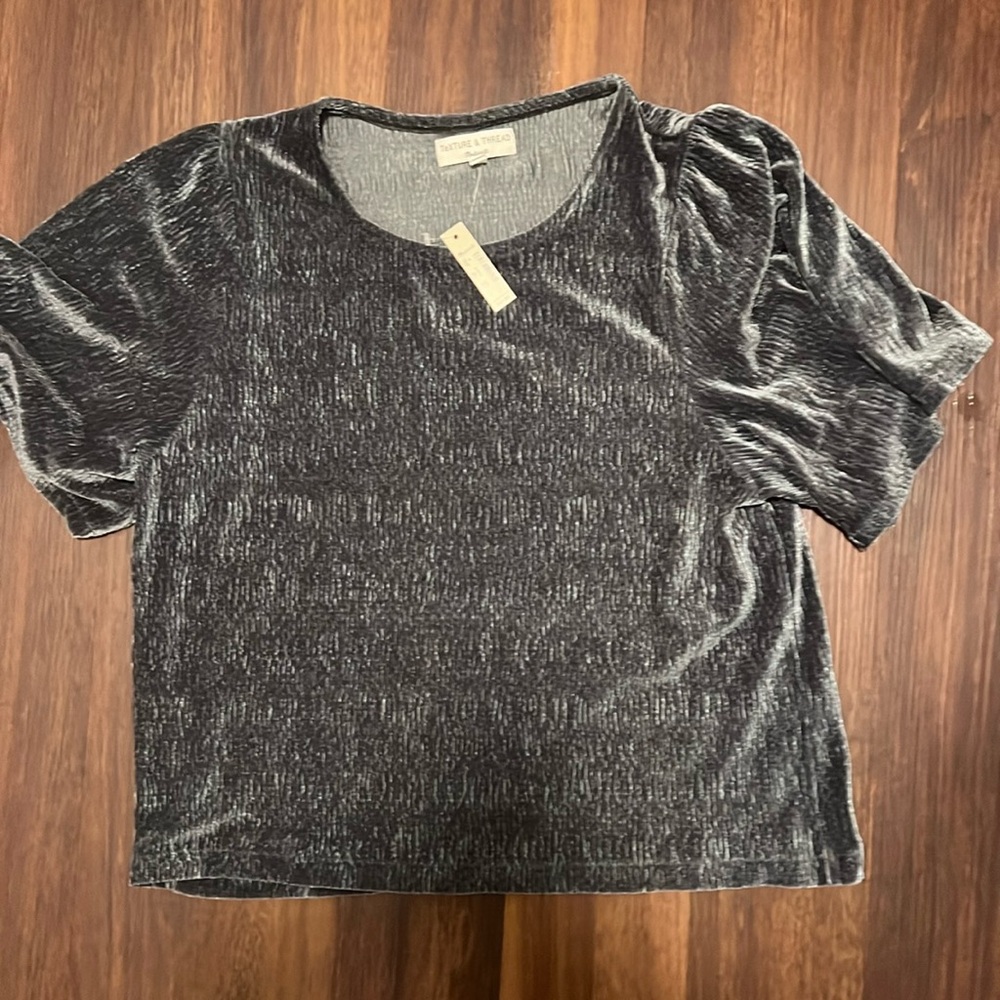Madewell - velvet short sleeve top